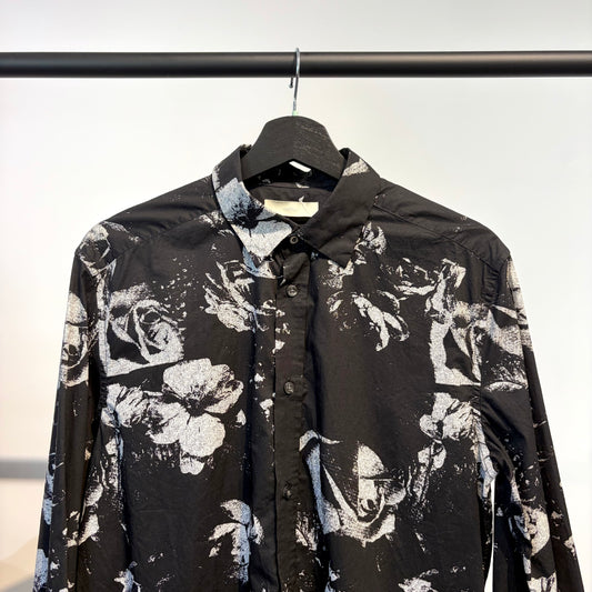 DIESEL ディーゼル フラワープリント 長袖シャツ ブラック メンズ コットン100% TT104