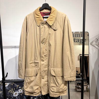 Aquascutum アクアスキュータム GORE-TEX ロングコート ベージュ コーデュロイ襟 サイズL メンズ TT101