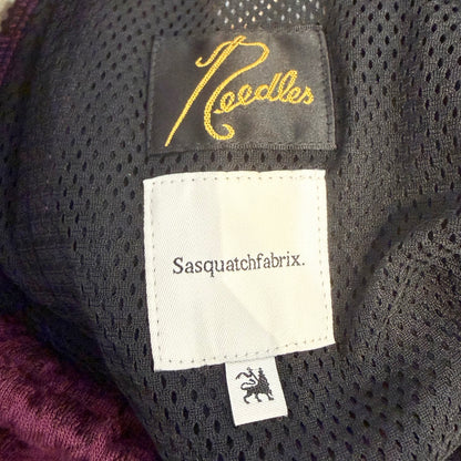 Needles × Sasquatchfabrix. トラックパンツ ボルドー S 蝶刺繍 メンズ 日本製 TT029
