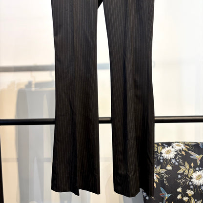 GUCCI グッチ ストライプ ウールパンツ スラックス ブラック 38 イタリア製 レディース TT034
