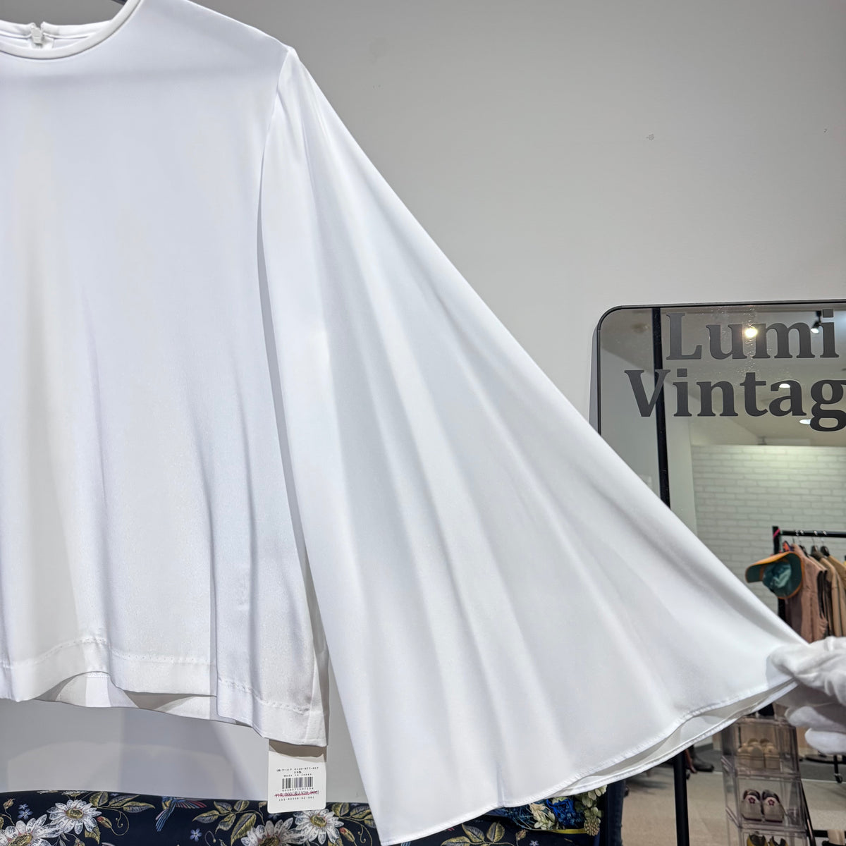 新品 タグ付き【定価20,900円】UNTITLED アンタイトル フレアスリーブ ブラウス 長袖 ホワイト レディース トップス 2 M 日本製 TT019