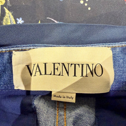 VALENTINO ヴァレンティノ デニム ショートパンツ リボンベルト 36 イタリア製 レディース TT036