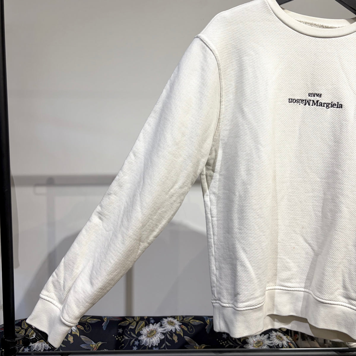 Maison Margiela メゾン マルジェラ ロゴ スウェット ホワイト メンズ 48 S50GU0148 TT102