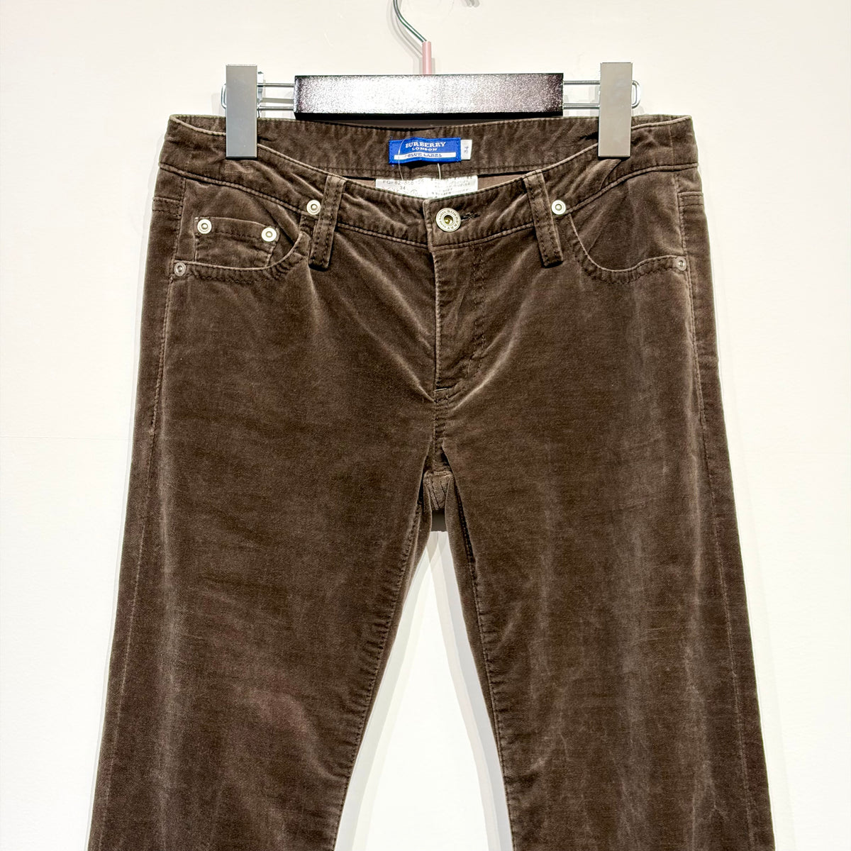 BURBERRY BLUE LABEL コーデュロイ フレアパンツ ブラウン サイズ34 レディース TT108