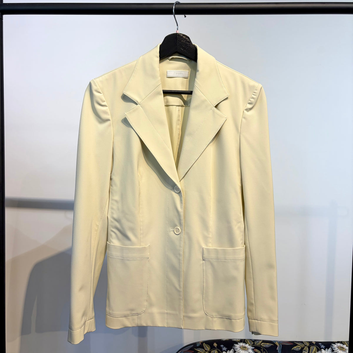 PRADA プラダ テーラードジャケット ライトイエロー レディース 40 イタリア製 レディース TT026