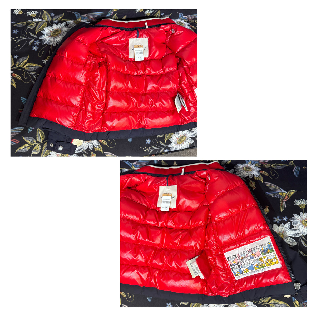 MONCLER CLAIRVAUX ダウンジャケット ロゴワッペン ネイビー キッズ 5A 112cm TT059