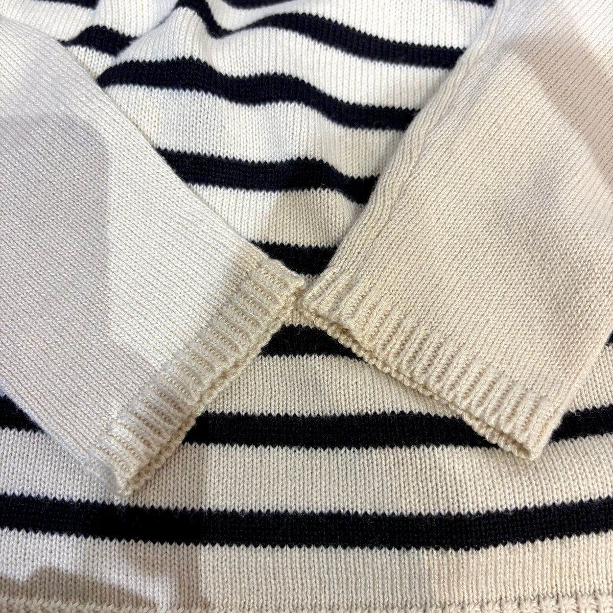S Max Mara ボーダー ニット プルオーバー アイボリー×ブラック S レディース TT089
