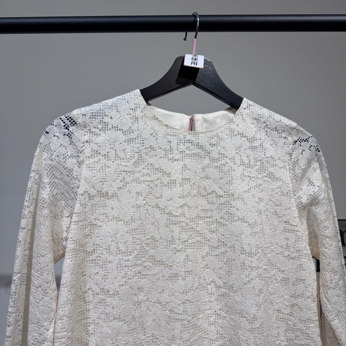 新品 タグ付き【定価23,100円】DRESSTERIOR ドレステリア レースブラウス 長袖 ホワイト 34 日本製 TT017