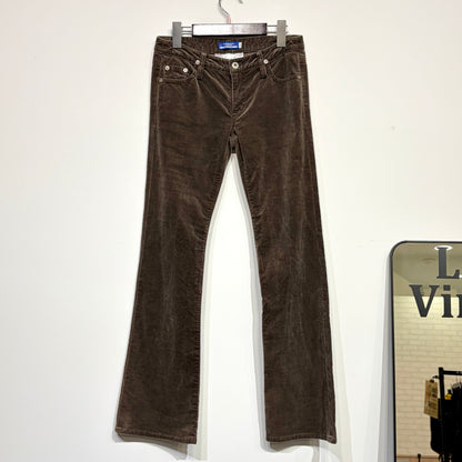BURBERRY BLUE LABEL コーデュロイ フレアパンツ ブラウン サイズ34 レディース TT108
