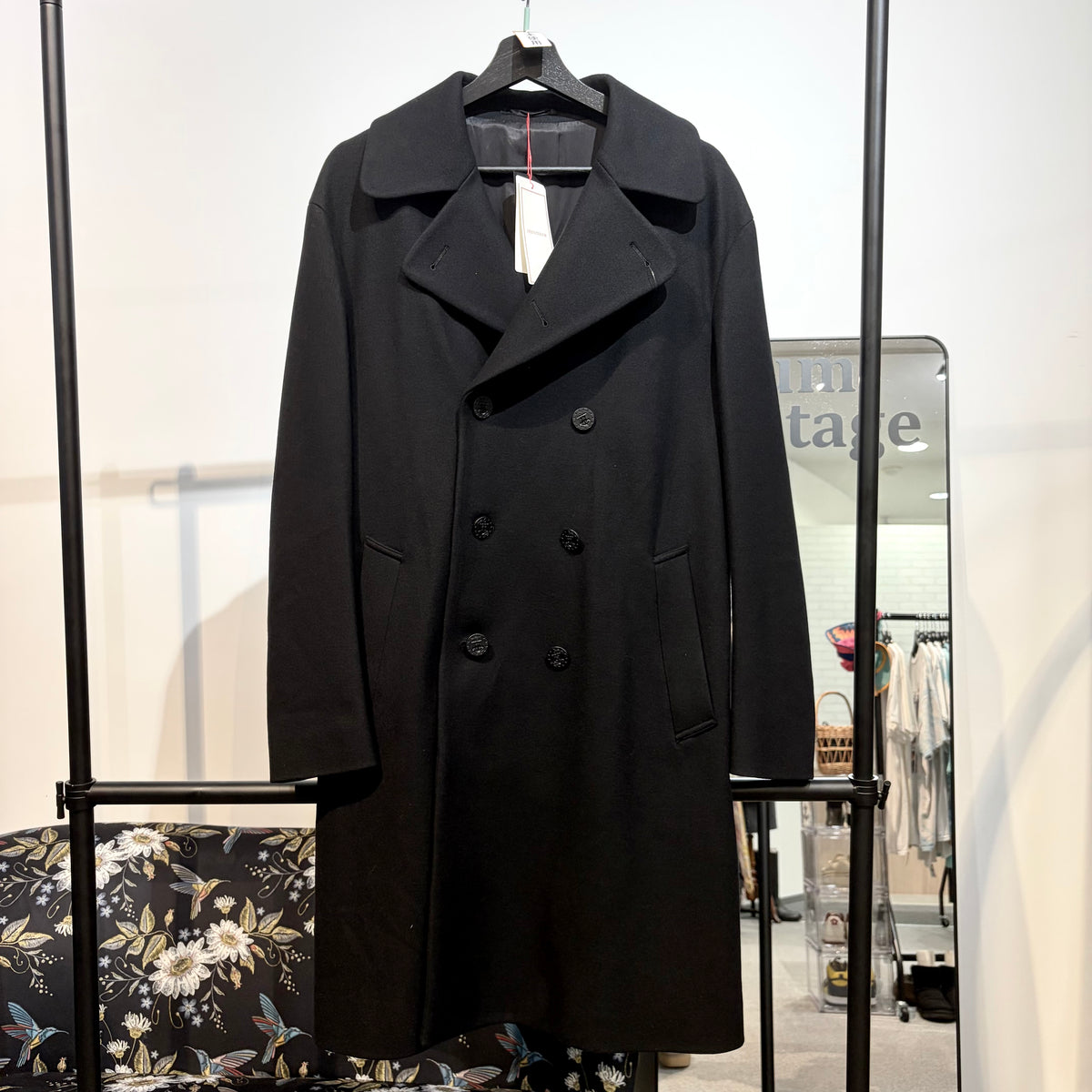 新品【定価13万】DRESSTERIOR × 干場義雅 × MOVB  ダブルブレストコート ブラック M メンズ TT003