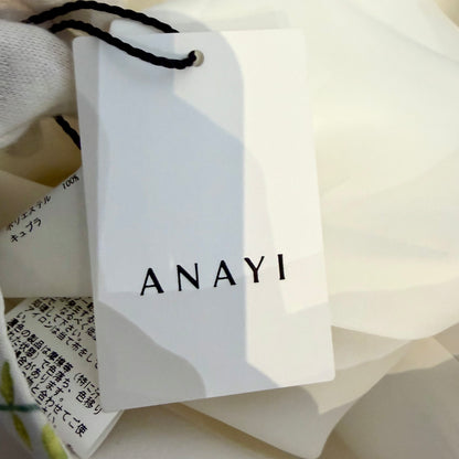 新品タグ付き【定価2.8万】ANAYI  フラワープリント ロングスカート ホワイト 38 日本製 レディース TT025