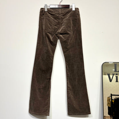 BURBERRY BLUE LABEL コーデュロイ フレアパンツ ブラウン サイズ34 レディース TT108