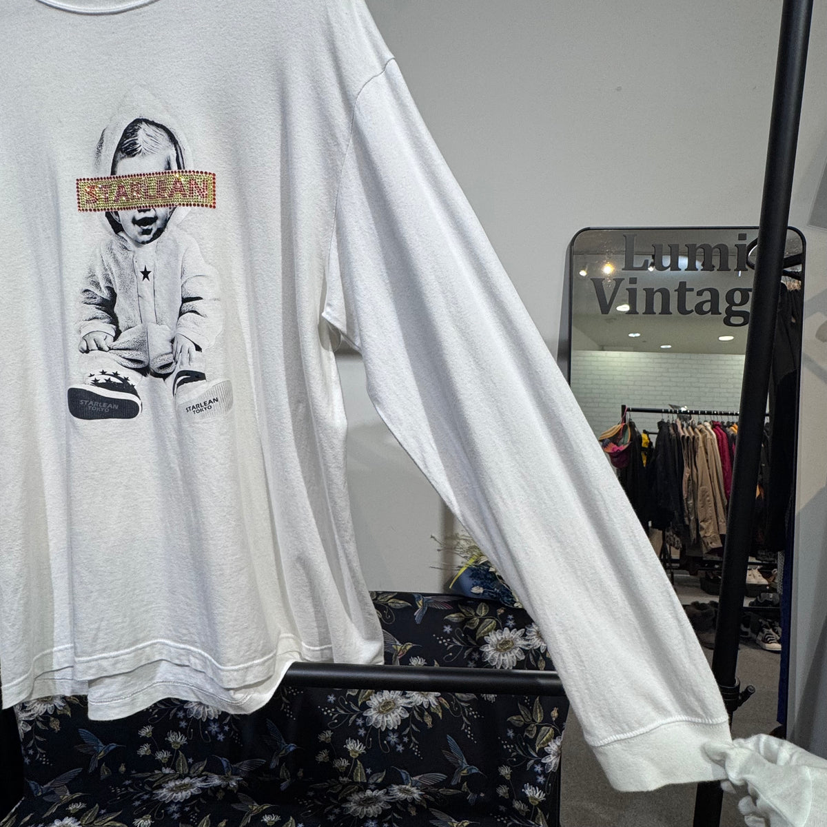 STARLEAN TOKYO スターリアン トーキョー 長袖Tシャツ ロンT ホワイト ベビーグラフィック XL メンズ トップス TT055