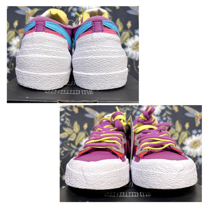 未使用 NIKE BLAZER LOW sacai KAWS スニーカー Purple Dusk 24.5cm DM7901-500  TT082