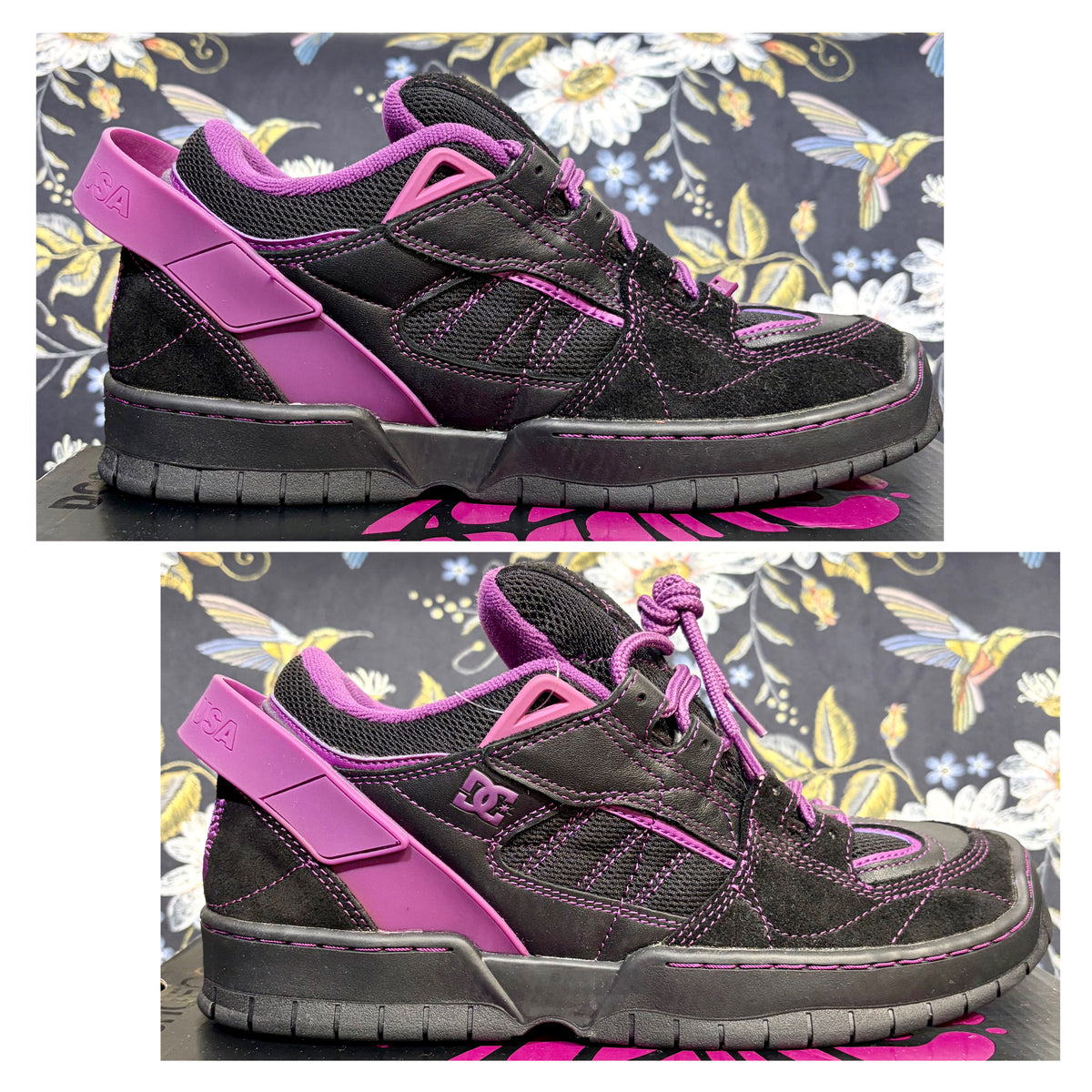 DC SHOES × NEEDLES SPECTRE NEEDLES スニーカー ブラック パープル 28.5cm ADYS100804 TT099