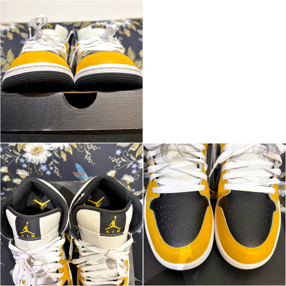 【未使用品 タグ付き】NIKE AIR JORDAN 1 MID ナイキ エアジョーダン1 ミッド イエローオーカー ブラック ホワイト 27cm TT045