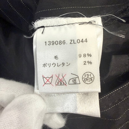 GUCCI グッチ ストライプ ウールパンツ スラックス ブラック 38 イタリア製 レディース TT034