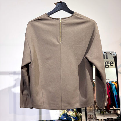 新品 タグ付き【定価17,600円】DRESSTERIOR ドレステリア Vネック 長袖プルオーバー ブラウン系 レディース トップス 36 S ストレッチ TT020