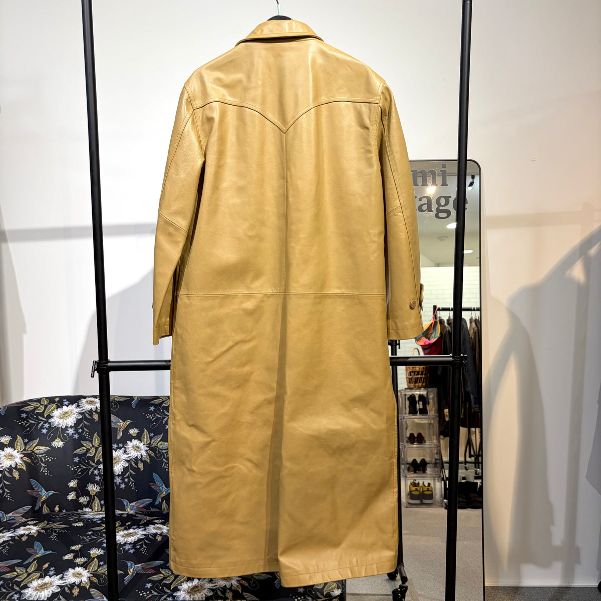 HARLEY-DAVIDSON ハーレーダビッドソン 牛革 レザーロングコート キャメルブラウン サイズM メンズ TT069