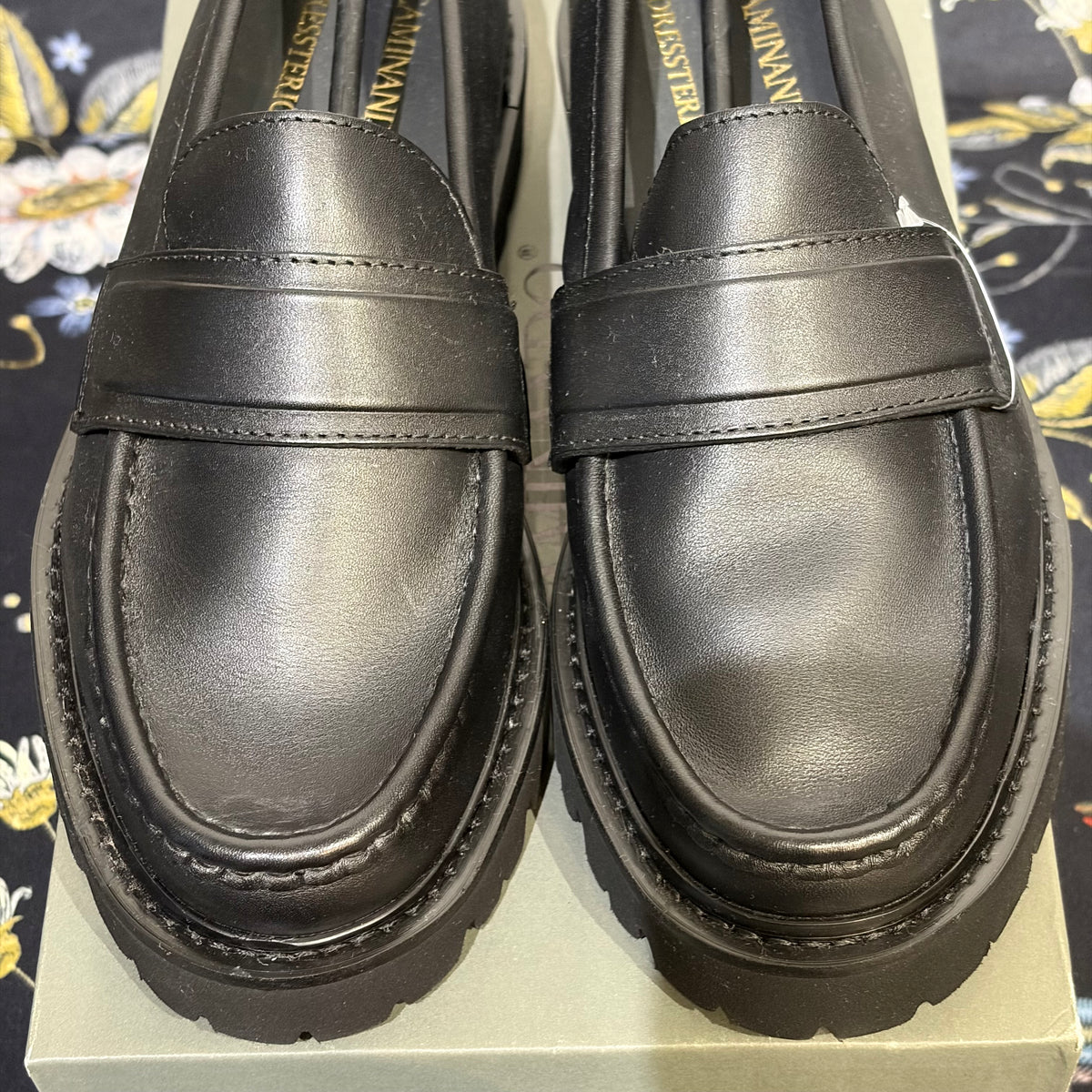 CAMINANDO for DRESSTERIOR レザー ローファー ブラック 厚底ラグソール サイズ7  TT090