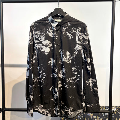 DIESEL ディーゼル フラワープリント 長袖シャツ ブラック メンズ コットン100% TT104