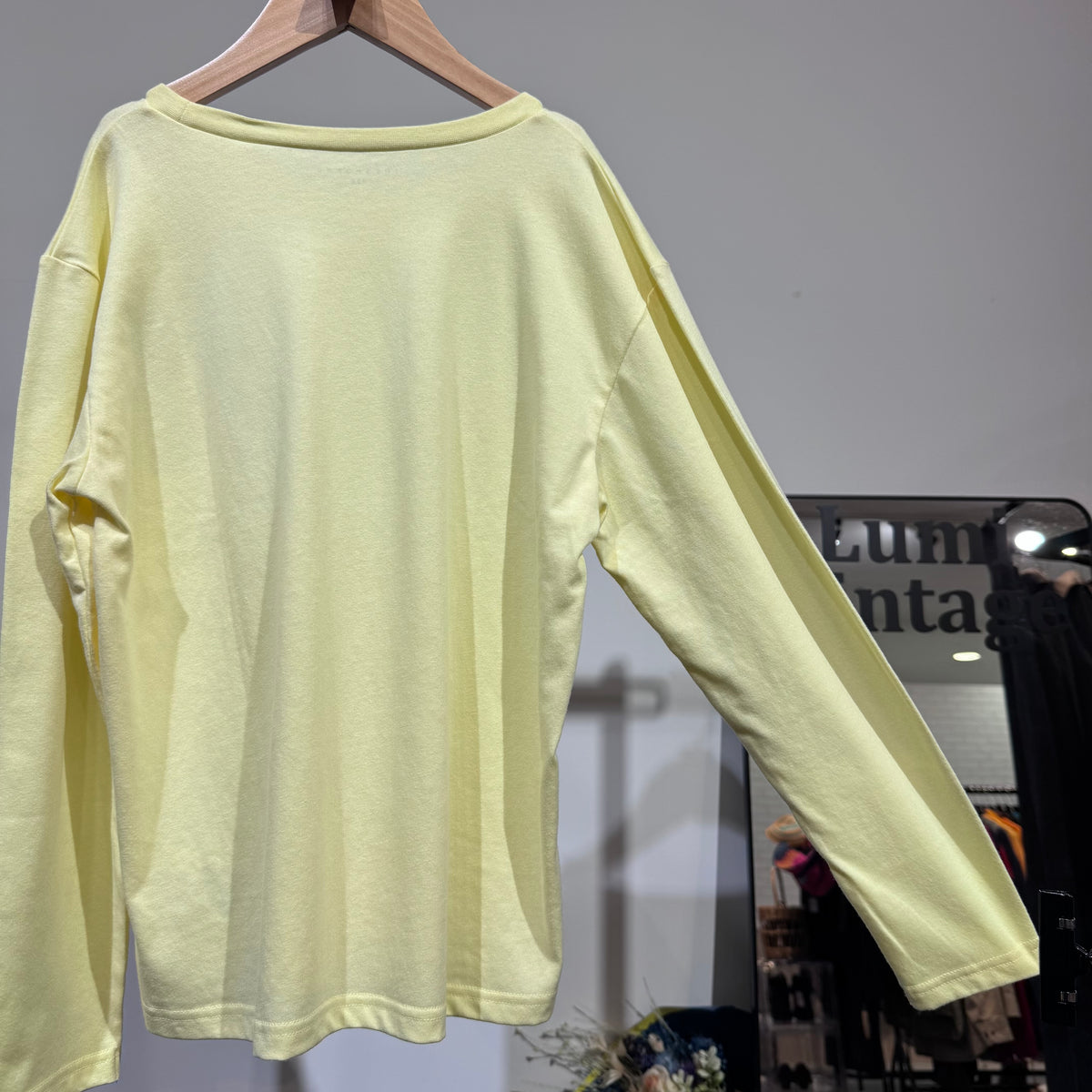 THE SHOP TK キッズ 星柄ポケット 長袖Tシャツ イエロー 150cm 新品タグ付き TT062