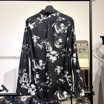 DIESEL ディーゼル フラワープリント 長袖シャツ ブラック メンズ コットン100% TT104
