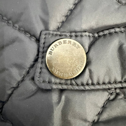 BURBERRY バーバリー キルティングベスト ブラック ネイビー メンズ S ポルトガル製 TT028