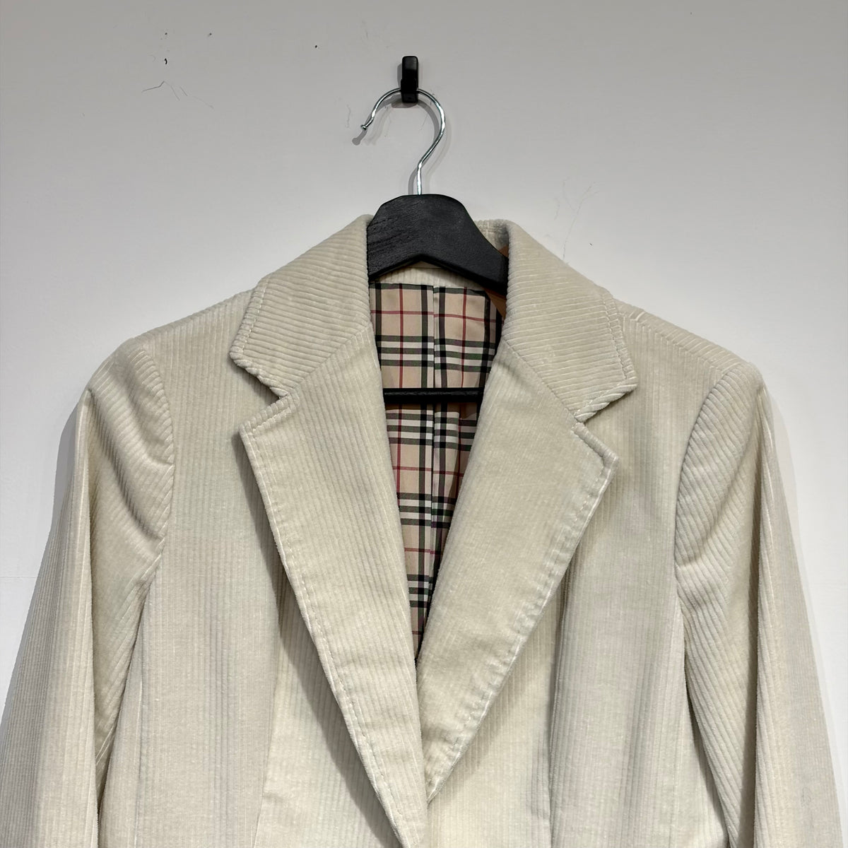 BURBERRY LONDON コーデュロイ テーラードジャケット アイボリー サイズ40 レディース TT105