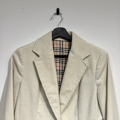 BURBERRY LONDON コーデュロイ テーラードジャケット アイボリー サイズ40 レディース TT105