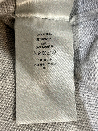 Christian Dior クリスチャンディオール カシミヤ100％ ニット セーター グレー S イタリア製 レディース TT039