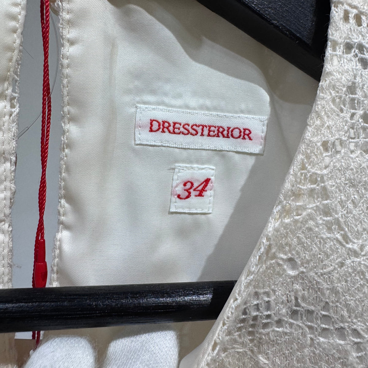 新品 タグ付き【定価23,100円】DRESSTERIOR ドレステリア レースブラウス 長袖 ホワイト 34 日本製 TT017
