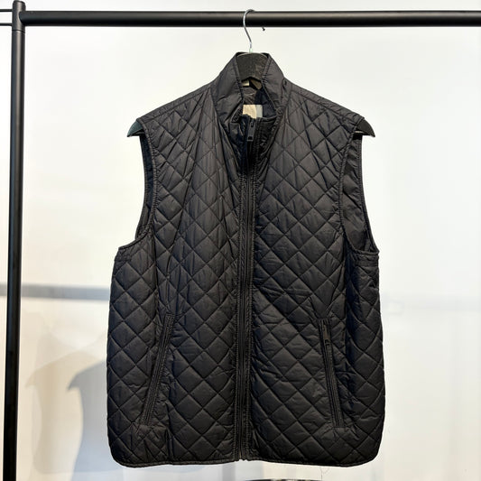 BURBERRY バーバリー キルティングベスト ブラック ネイビー メンズ S ポルトガル製 TT028