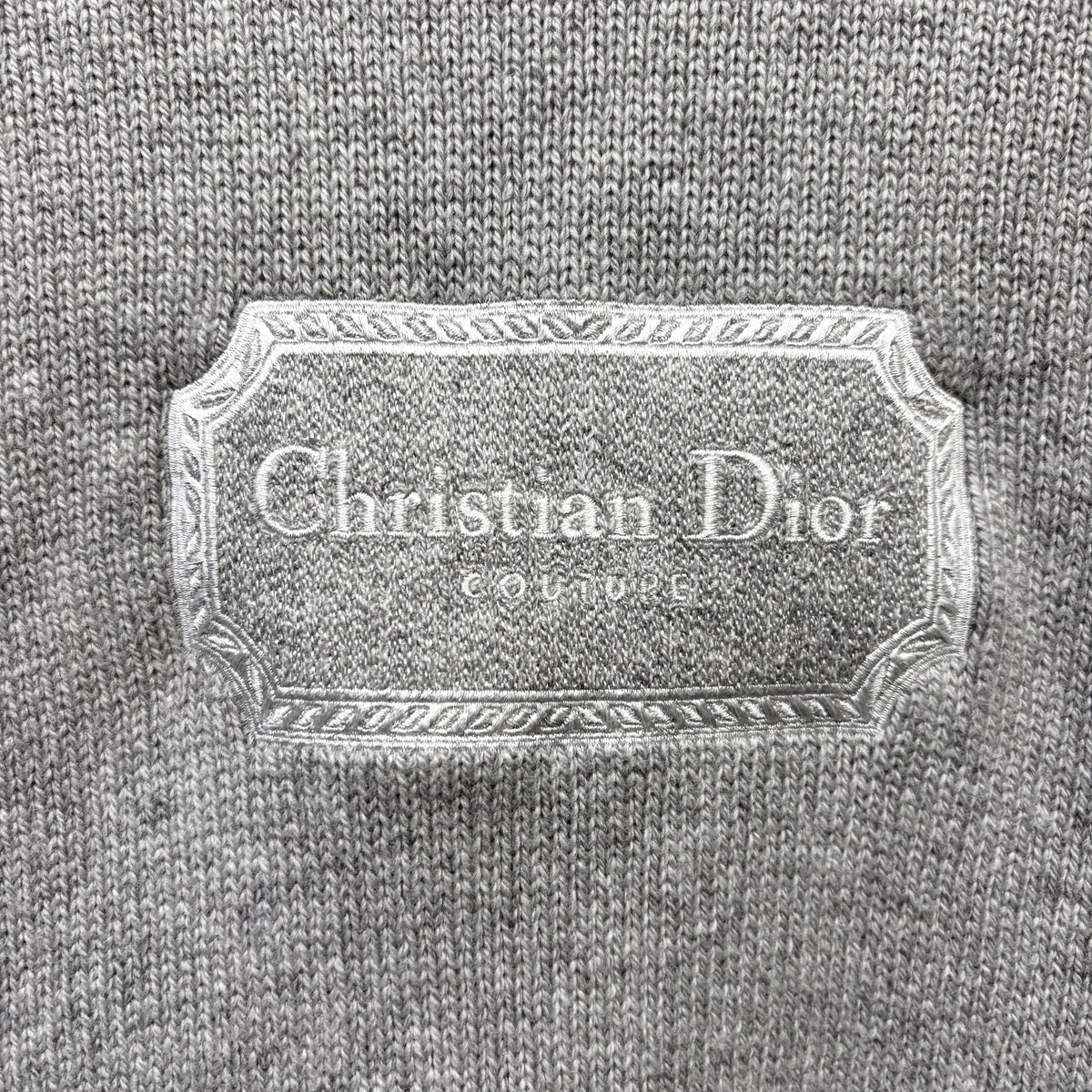 Christian Dior クリスチャンディオール カシミヤ100％ ニット セーター グレー S イタリア製 レディース TT039