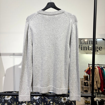 Christian Dior クリスチャンディオール カシミヤ100％ ニット セーター グレー S イタリア製 レディース TT039