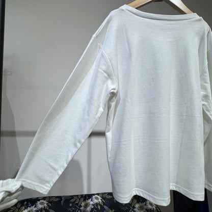 THE SHOP TK キッズ 長袖プリントTシャツ ホワイト 130cm 新品タグ付き TT060