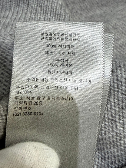 Christian Dior クリスチャンディオール カシミヤ100％ ニット セーター グレー S イタリア製 レディース TT039