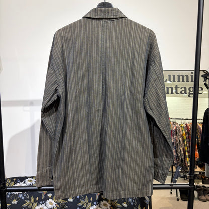 Columbia メンズ ストライプ ジップジャケット コットン100％ ダークブラウン系 M メンズ TT088