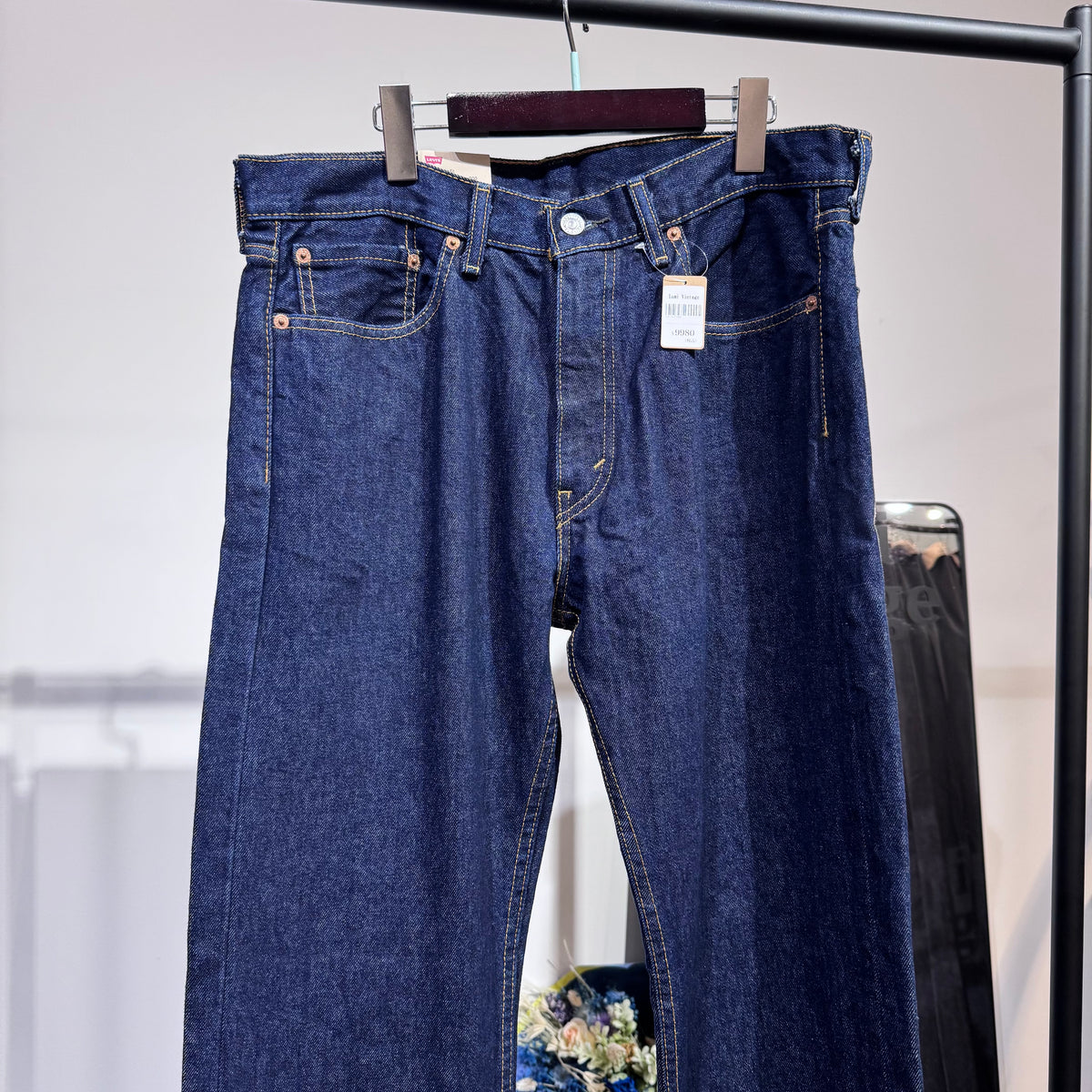 Levi’s 505 Regular Fit ストレートデニムパンツ インディゴ W33 L34 未使用品 TT063