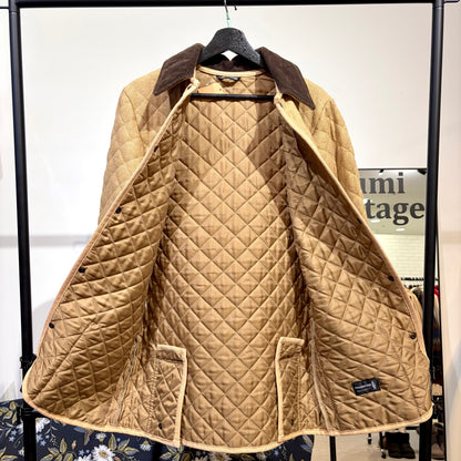 MACKINTOSH キルティングコート ウール ベージュ ブラウン襟 サイズ36 スコットランド製 メンズ TT073