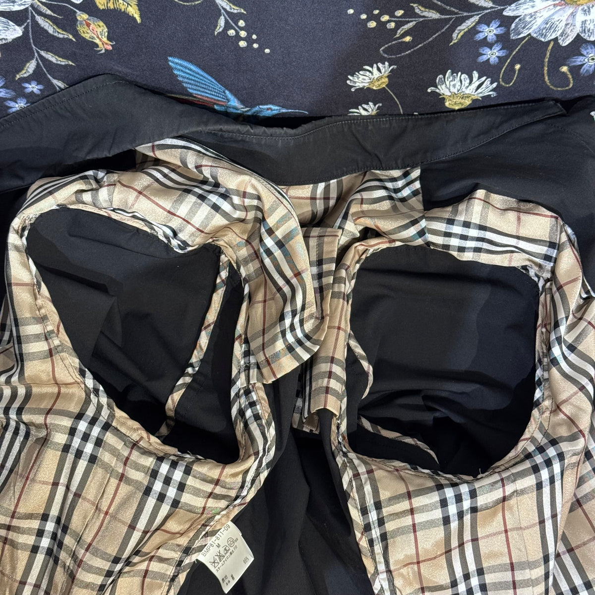 BURBERRY BLACK LABEL ステンカラーコート ブラック ノバチェック M TT065