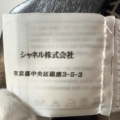 CHANEL 総柄 シルク ワンピース ドレス ブラック ホワイト 36 フランス製 レディース TT010