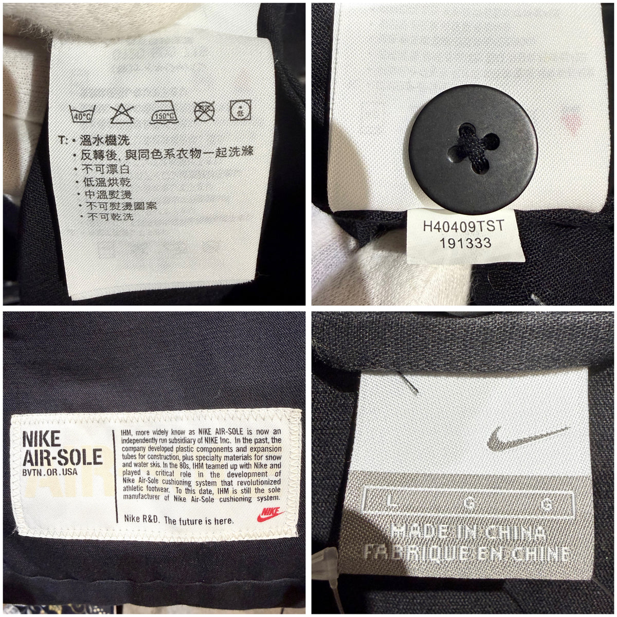 NIKE AIR-SOLE ロングジャケット ブラック メンズ L 2004年製 メンズ  TT079