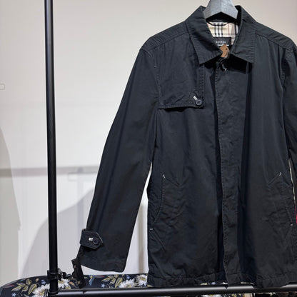 BURBERRY BLACK LABEL ステンカラーコート ブラック ノバチェック M TT065
