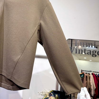 新品 タグ付き【定価17,600円】DRESSTERIOR ドレステリア Vネック 長袖プルオーバー ブラウン系 レディース トップス 36 S ストレッチ TT020