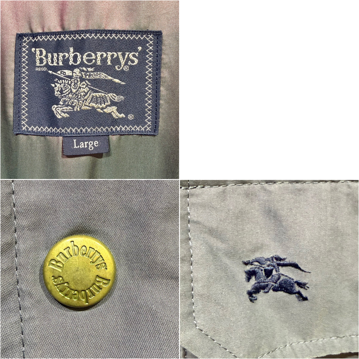 Burberrys バーバリーズ ホースロゴ フィールドジャケット グレーパープル サイズL TT070