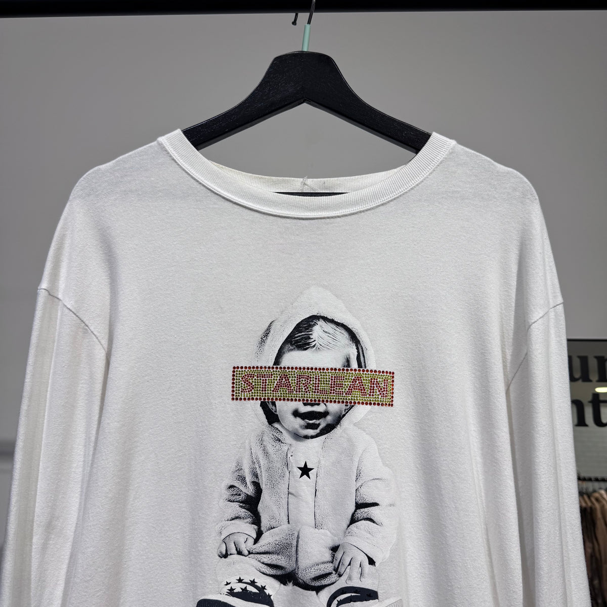 STARLEAN TOKYO スターリアン トーキョー 長袖Tシャツ ロンT ホワイト ベビーグラフィック XL メンズ トップス TT055