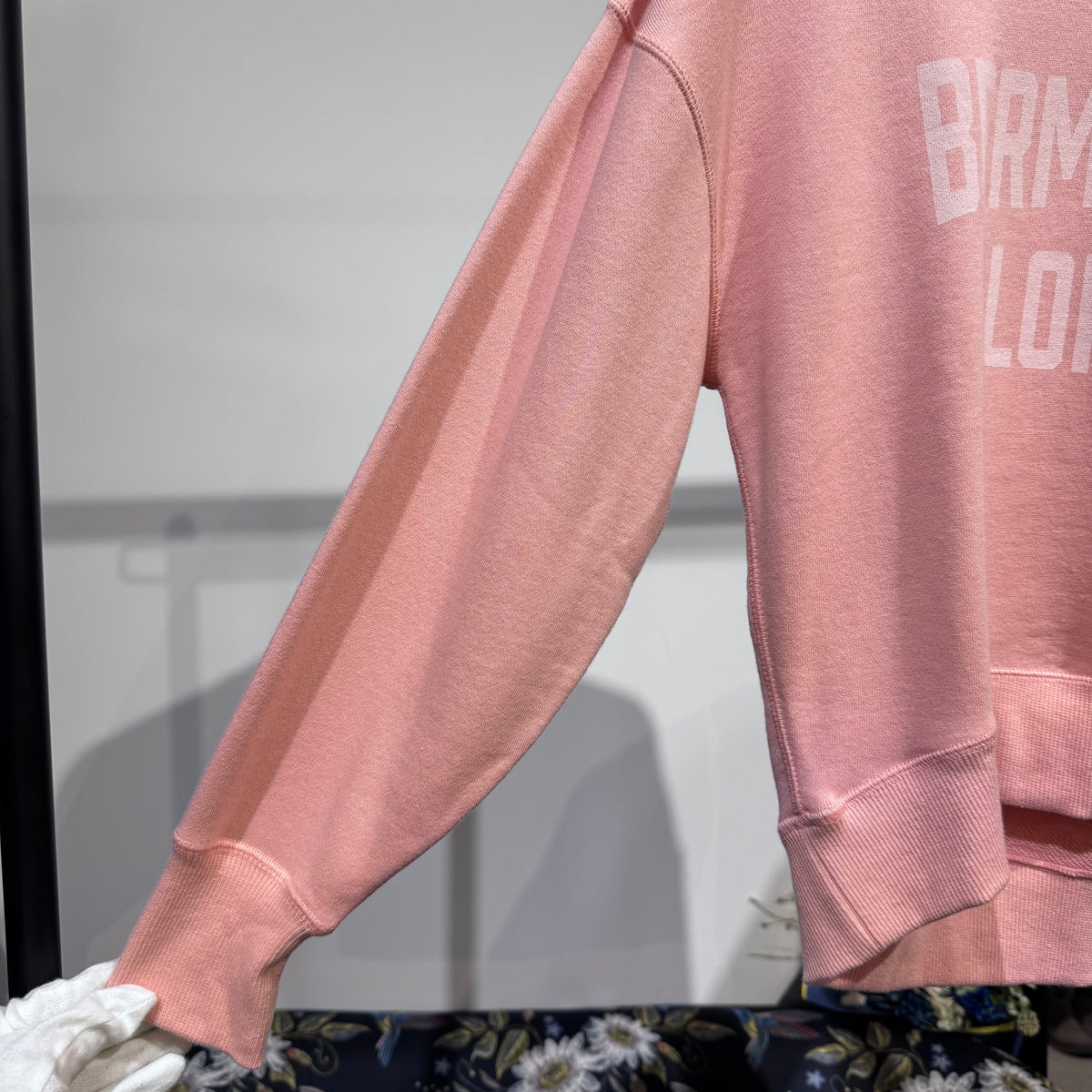 新品・タグ付き【定価16,500円】DRESSTERIOR ドレステリア BERMONDSEY LONDON プリント スウェット コットン100 ピンク レディース トップス サイズ34 XS TT049