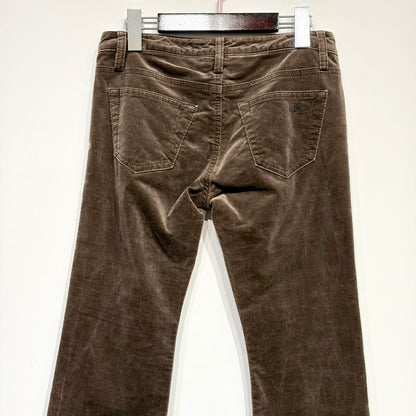 BURBERRY BLUE LABEL コーデュロイ フレアパンツ ブラウン サイズ34 レディース TT108