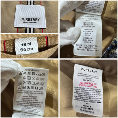 BURBERRY バーバリー キッズ フード付きコート ベージュ ノバチェック コットン 18M 86cm TT068